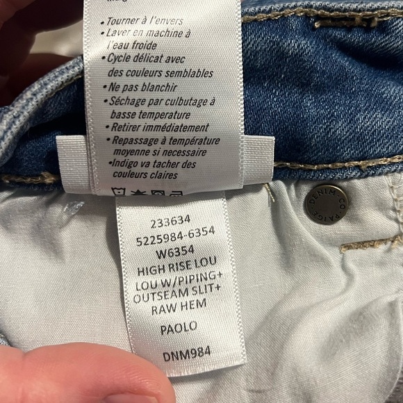 Paige Women's High Rise Lou Lou Flare Jeans Silver Piping Out-seam Slit - Picture 10 of 13